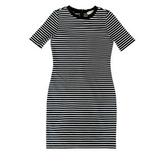 Michael Kors Black and White Sheath Mini Dress